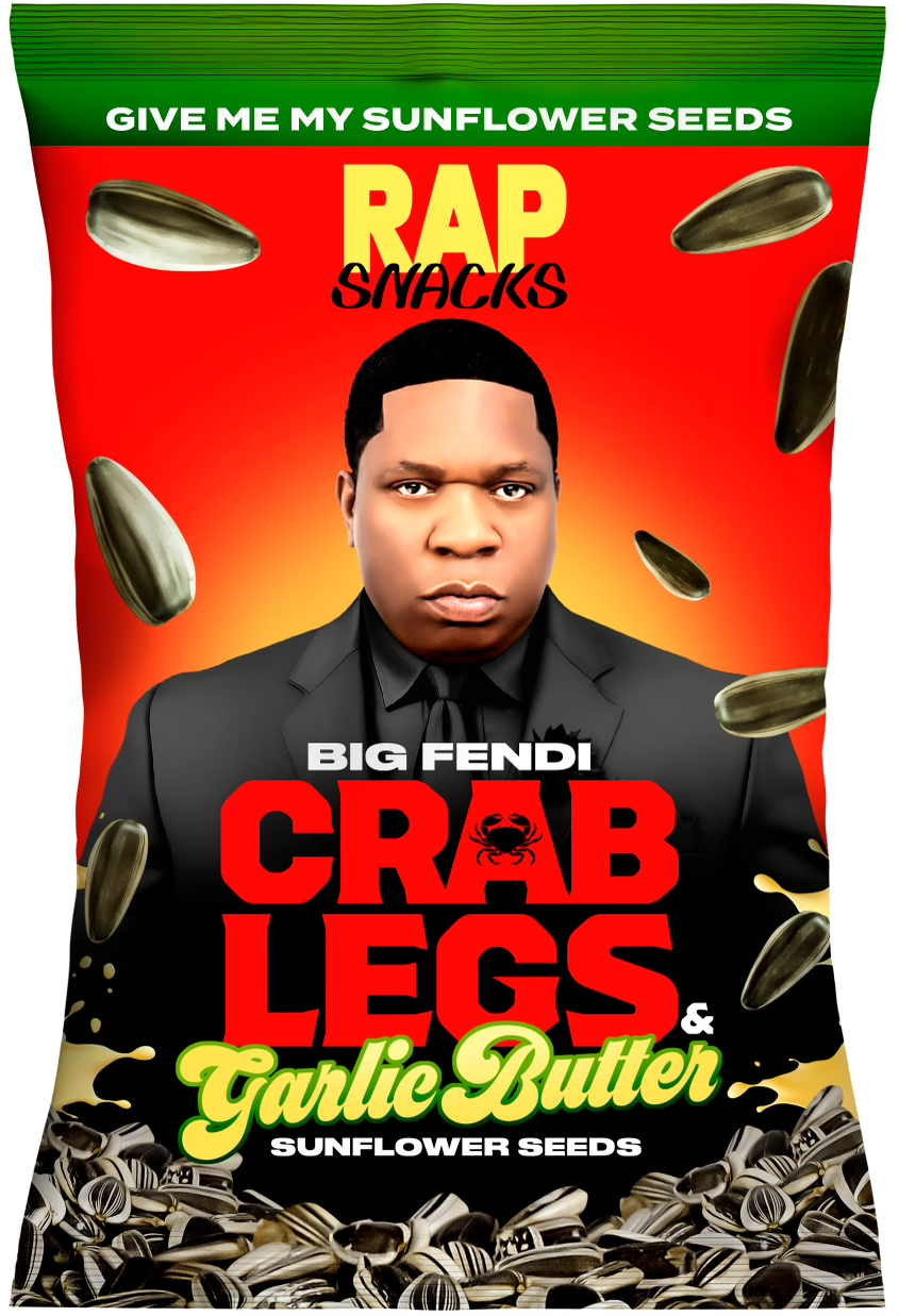 Rap Snack Sunflower Seeds Crab Legs and Garlic Butter